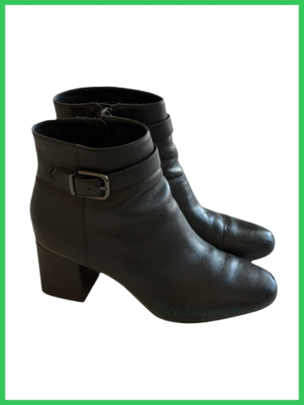 Via Spiga Black Leather Ankle Booties